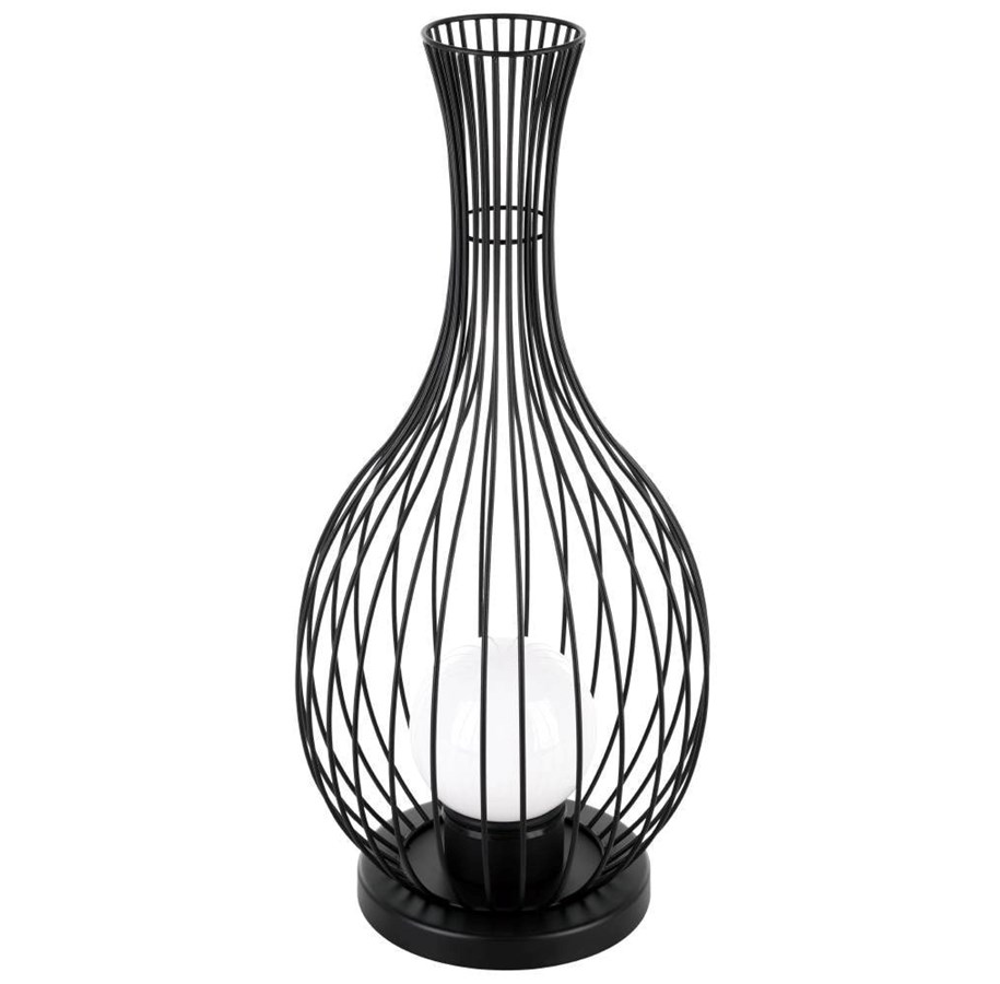 Lampor - EGLO FOSSOMBRONE outdoor post E27 black/white - 900122