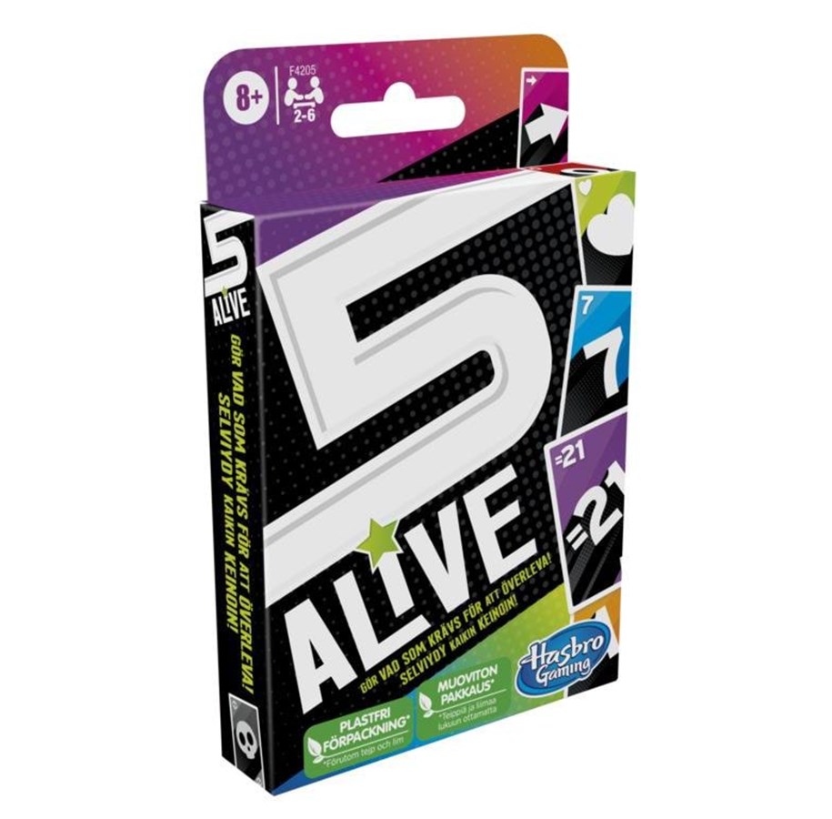 Brädspel - Hasbro 5 Alive-kortspel - F4205168