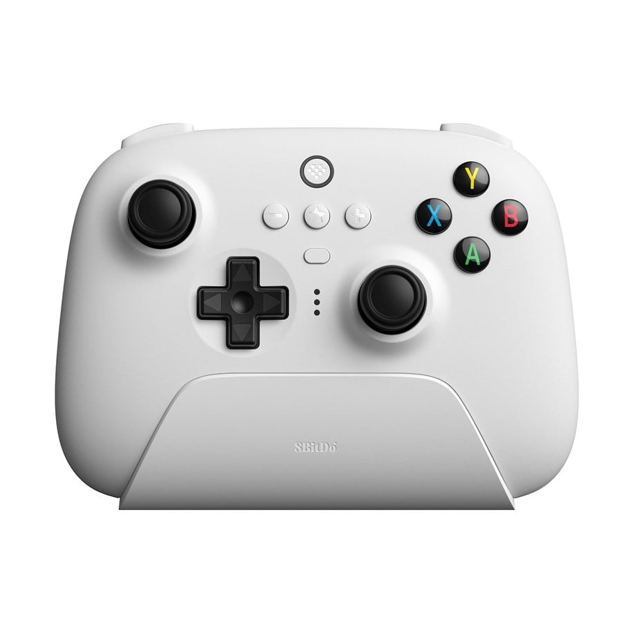 Spel Tillbehör - 8BitDo Ultimate 2.4G Wireless Controller w/ Charging Dock - White - Wireless - Android - RET00313