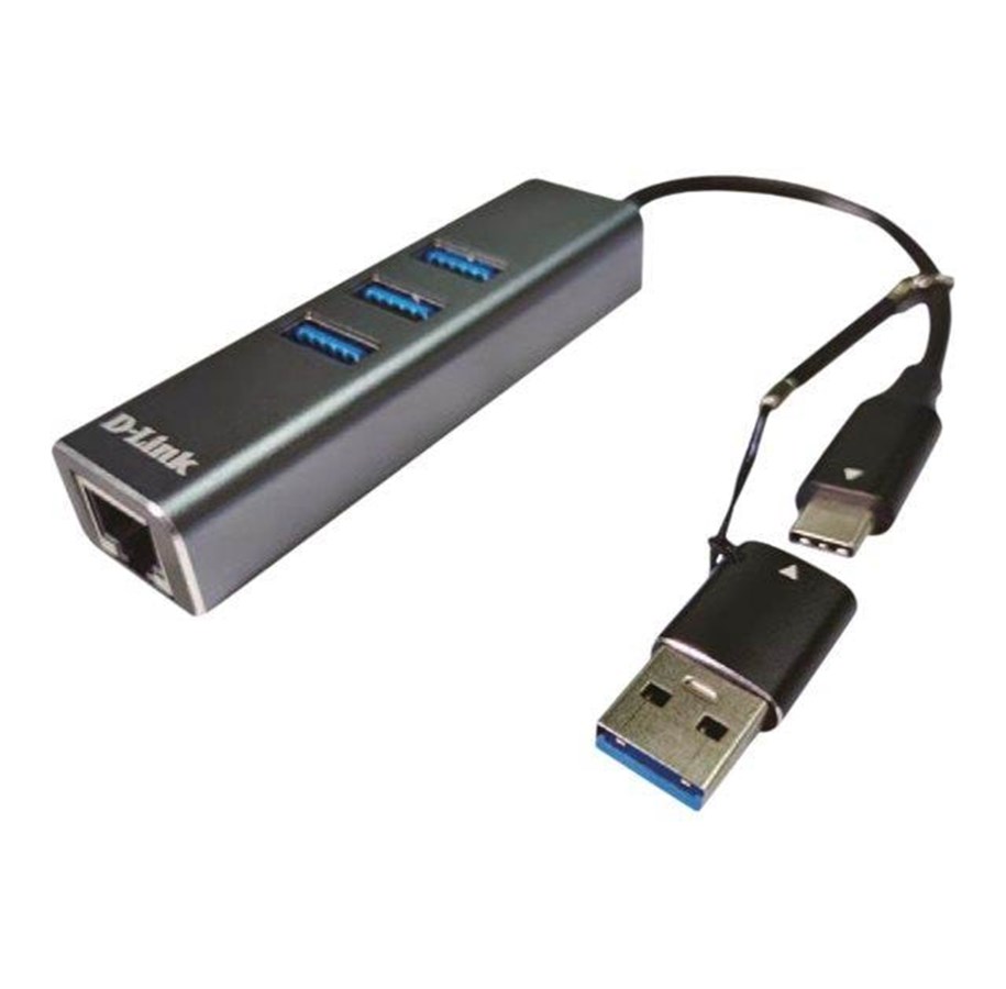 Nätverkskort (adaptrar osv.) - D-Link DUB-2315 - network adapter - USB-C / Thunderbolt 3 - Gigabit Ethernet x 1 - DUB-2332