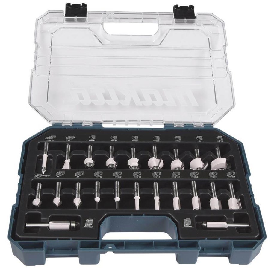 Borr & Bits - Makita D-74778 Router Bit Set - for wood - 22 pieces - D-74778