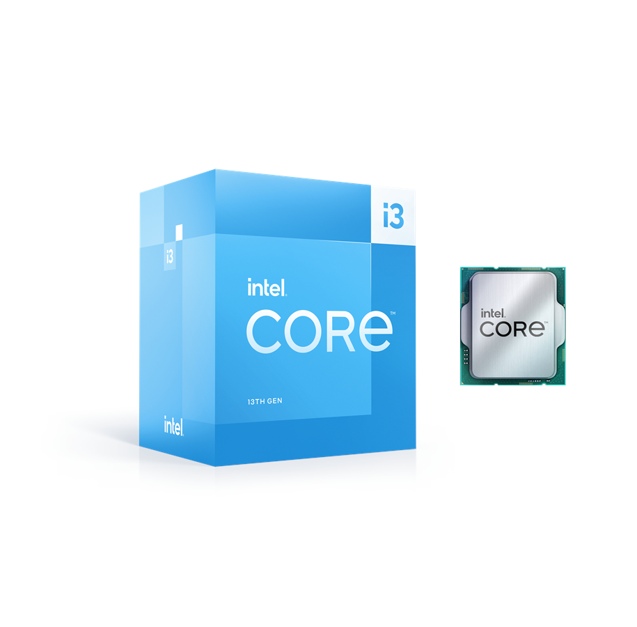 CPU - Intel Core i3-13100 Raptor Lake CPU - 4 kärnor - 3.4 GHz - Intel LGA1700 - Intel Boxed (med kylare) - BX8071513100