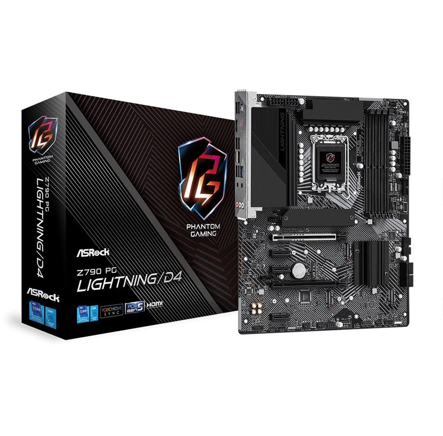 Moderkort - ASRock Z790 PG Lightning/D4 Moderkort - Intel Z790 - Intel LGA1700 - DDR4 RAM - ATX - 90-MXBJM0-A0UAYZ