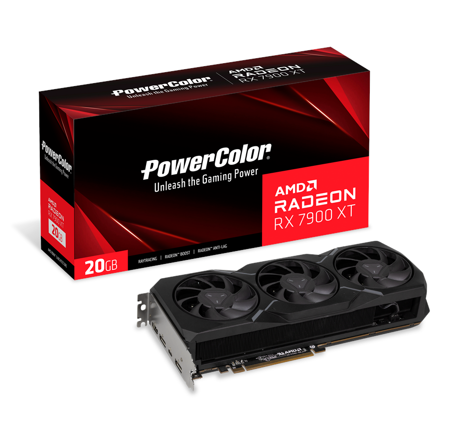 Grafikkort - PowerColor Radeon RX 7900 XT AMD Reference - 20GB GDDR6X RAM - Grafikkort - RX7900XT 20G