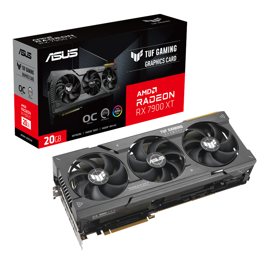 Grafikkort - ASUS Radeon RX 7900 XT TUF OC - 20GB GDDR6 RAM - Grafikkort - 90YV0IV1-M0NA00
