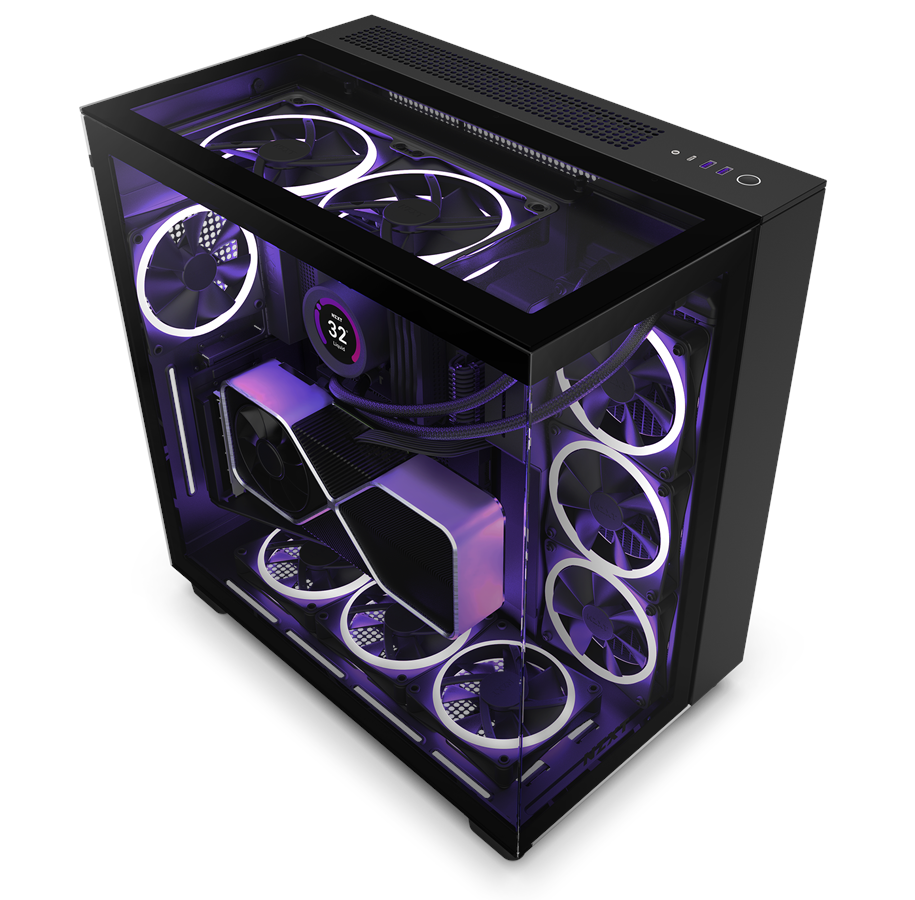Chassi - NZXT H9 Elite - All Black - Chassi - Miditower - Svart - CM-H91EB-01