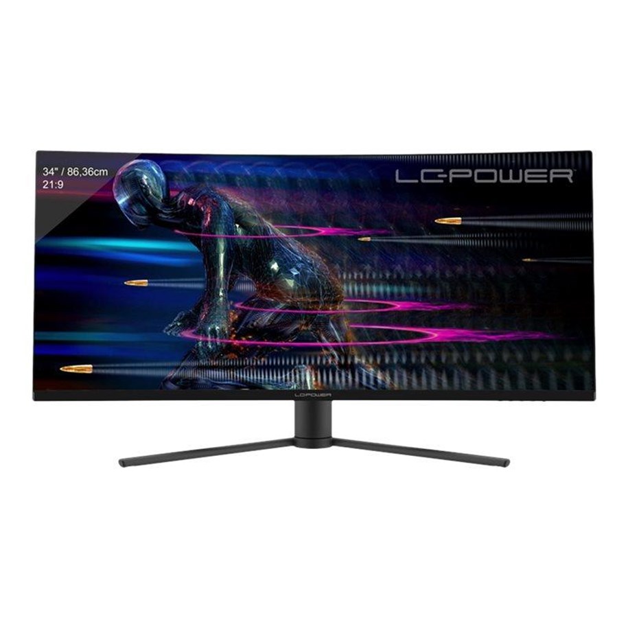 Skärm - 34" LC Power LC-M34-UWQHD-165-C - 3440x1440 - 165Hz - VA - LC-M34-UWQHD-165-C