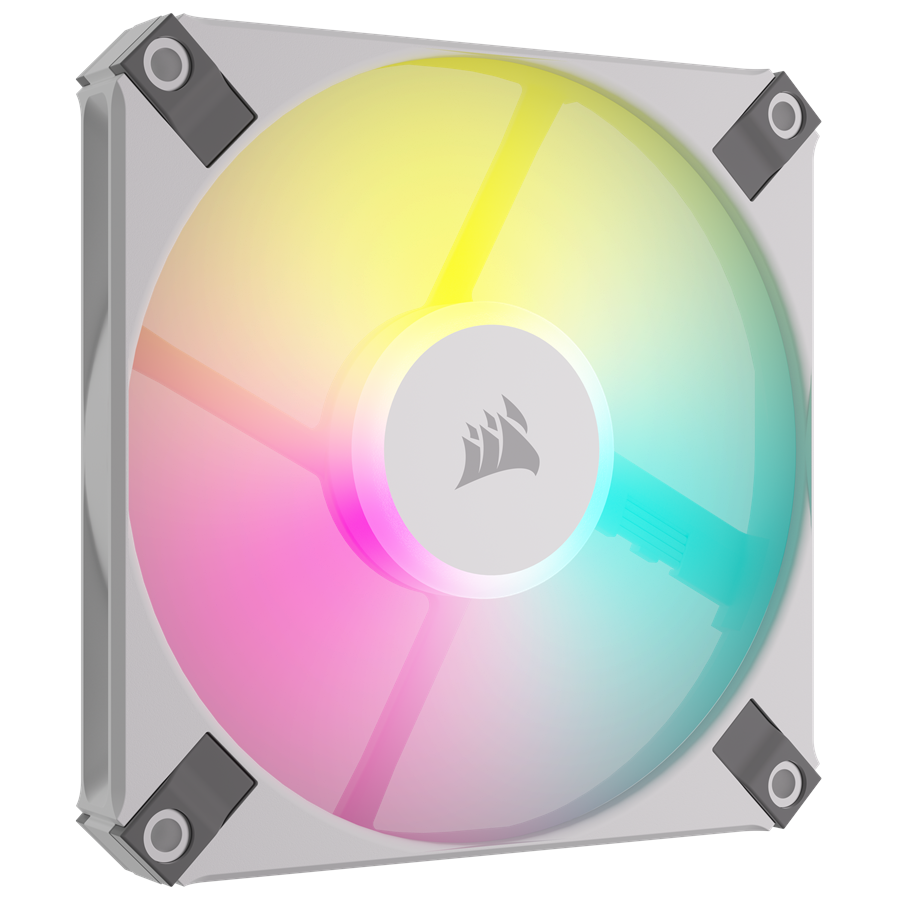 Chassi fläkt - Corsair AF120 RGB Slim Single Pack - White - Chassi fläkt - 120mm - Vit med RGB LED - 28 dBA - CO-9050164-WW