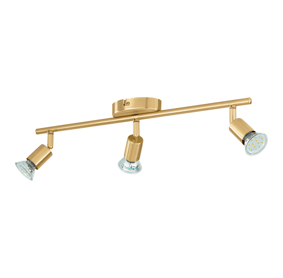 Lampor - EGLO BUZZ LED spot rail 3L brushed brass - 33186