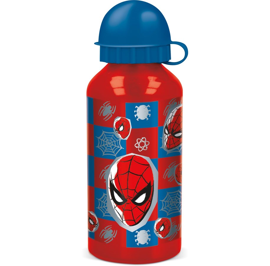Skoltillbehör - Euromic SPIDERMAN water bottle aluminum 400ml - NEW - 088808717-74734