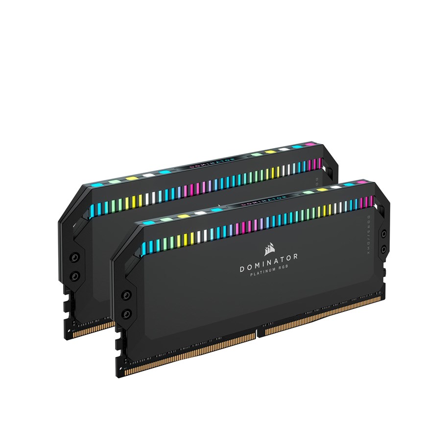 RAM - Corsair Dominator Platinum RGB DDR5-6400 - 64GB - CL32 - Dual Channel (2 pcs) - Intel XMP - Svart med RGB - CMT64GX5M2B6400C32
