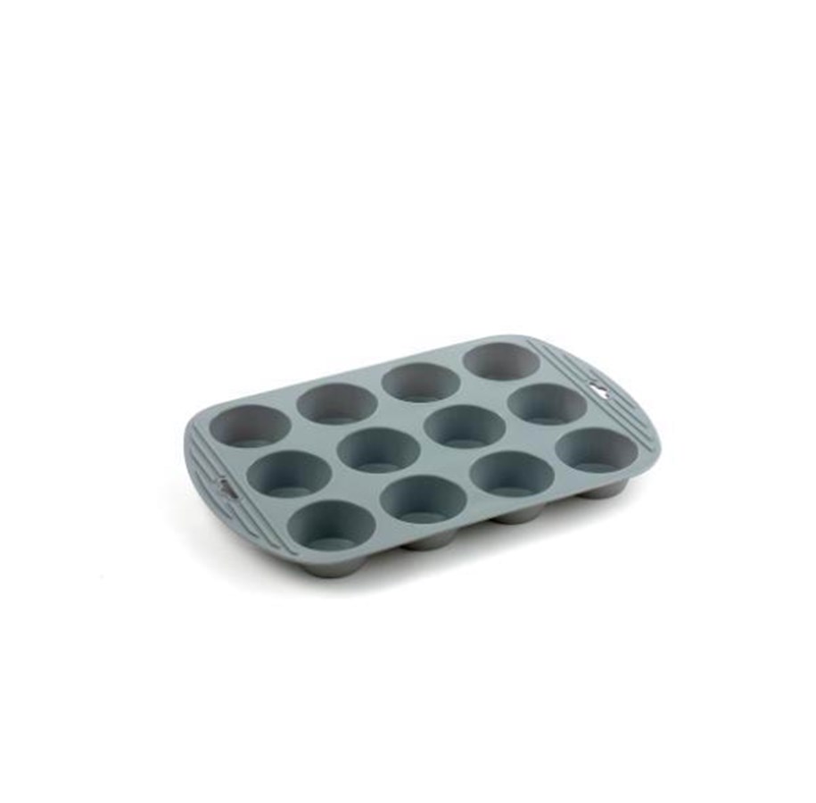 Baktillbehör - Funktion 12-hole muffin tin grey silicone - 225032