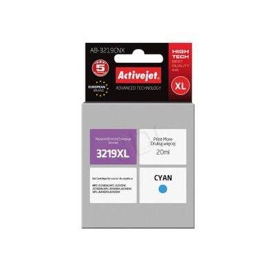 Skrivartillbehör-bläck-toner - ActiveJet Supreme AB-3219CNX - cyan - ink cartridge (alternative for: Brother LC3219XLC) - AB-3219CNX
