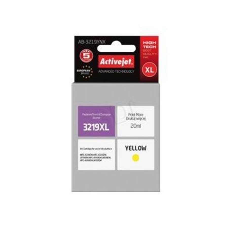 Skrivartillbehör-bläck-toner - ActiveJet Supreme AB-3219YNX - yellow - ink cartridge (alternative for: Brother LC3219XLY) - AB-3219YNX