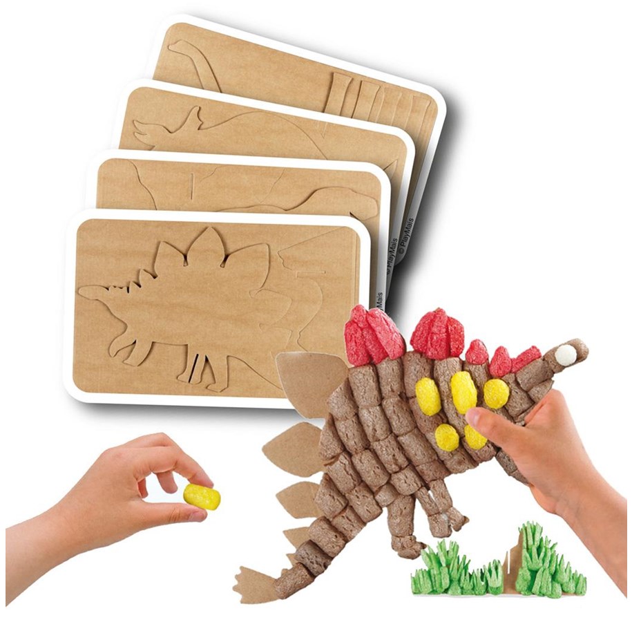 Kreativa spel - PlayMais Dino Decorating Cards 4pcs. - 160620