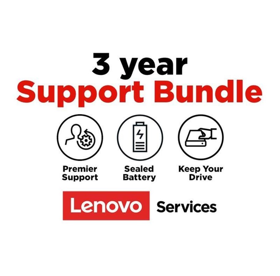 Tjänster och support - Lenovo Onsite + Keep Your Drive + Sealed Battery + Premier Support - extended service agreement - 3 years - on-site - 5PS0N74183