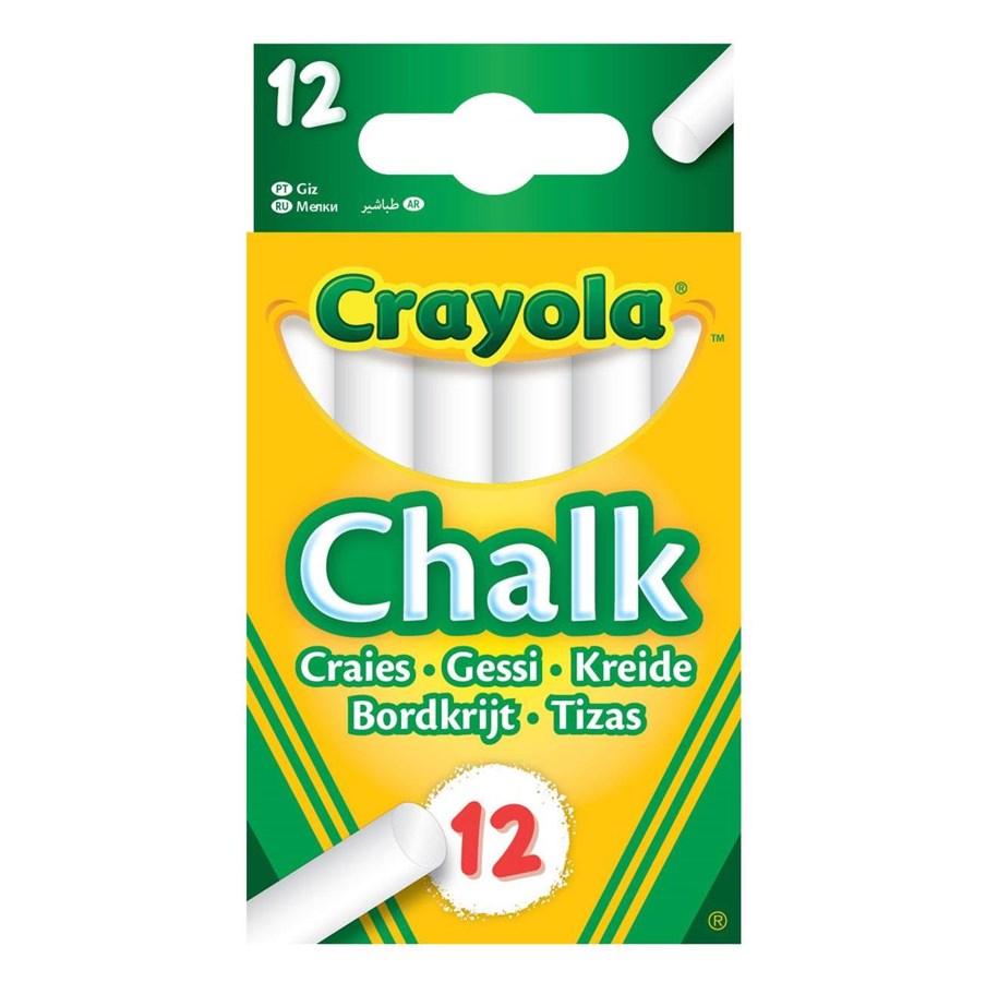 Kreativa spel - Crayola Chalk White 12pcs. - 256236