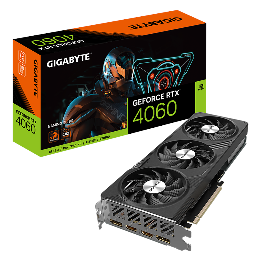 Grafikkort - GIGABYTE GeForce RTX 4060 GAMING OC - 8GB GDDR6 RAM - Grafikkort - GV-N4060GAMING OC-8GD