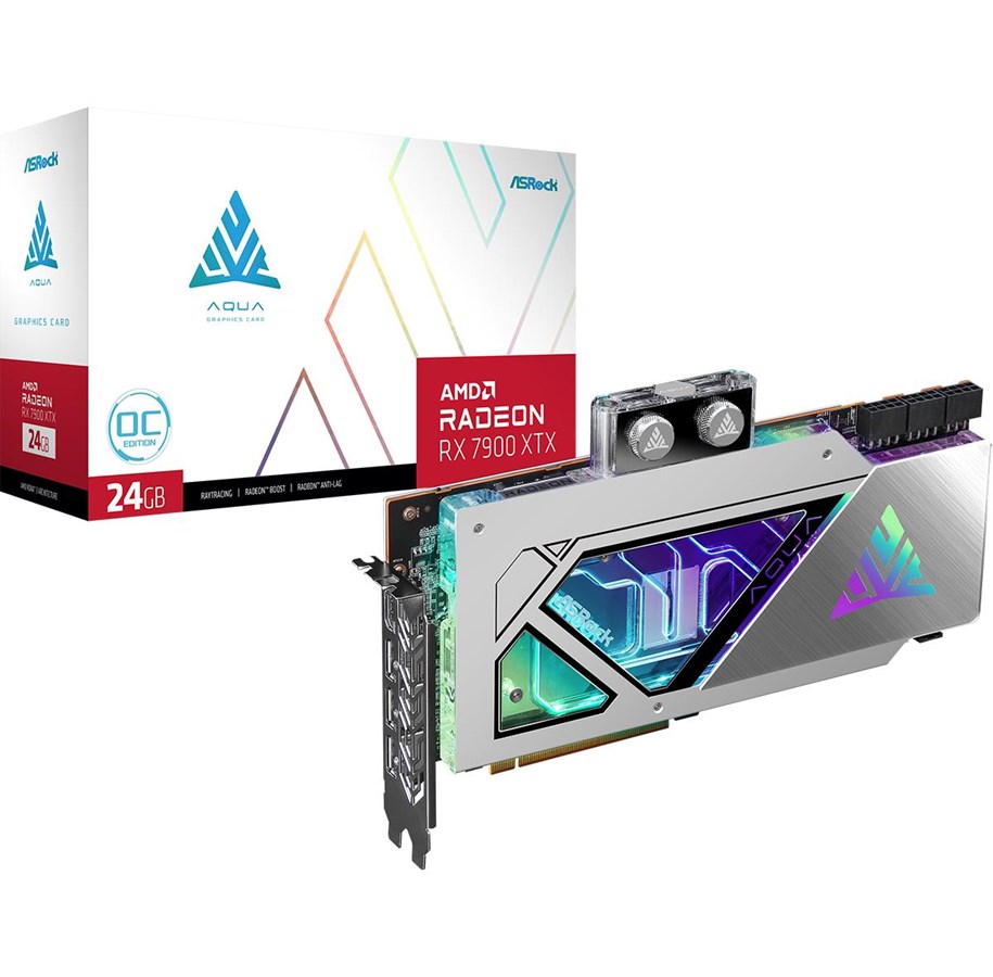 Grafikkort - ASRock Radeon RX 7900 XTX AQUA OC - 24GB GDDR6 RAM - Grafikkort - 90-GA40ZZ-00UANF
