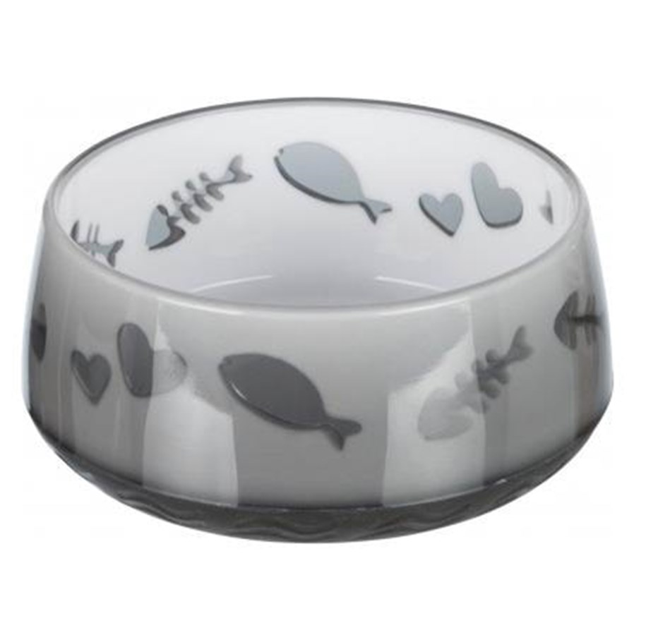 Katter - Trixie Plastic Bowl for Cats 0.3 l/ø 12 cm Assorted Colours - TX24420