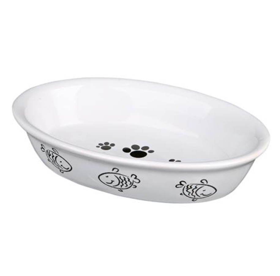 Katter - Trixie Ceramic Bowl for Cats 0.2 l/15 × 10 cm assorted colours - TX24495