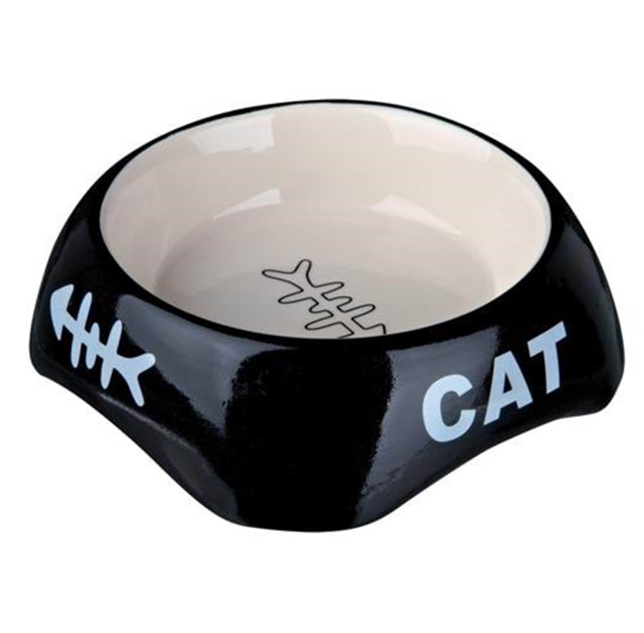 Katter - Trixie Ceramic Bowl 0.2 l/ø 13 cm assorted colours - TX24498