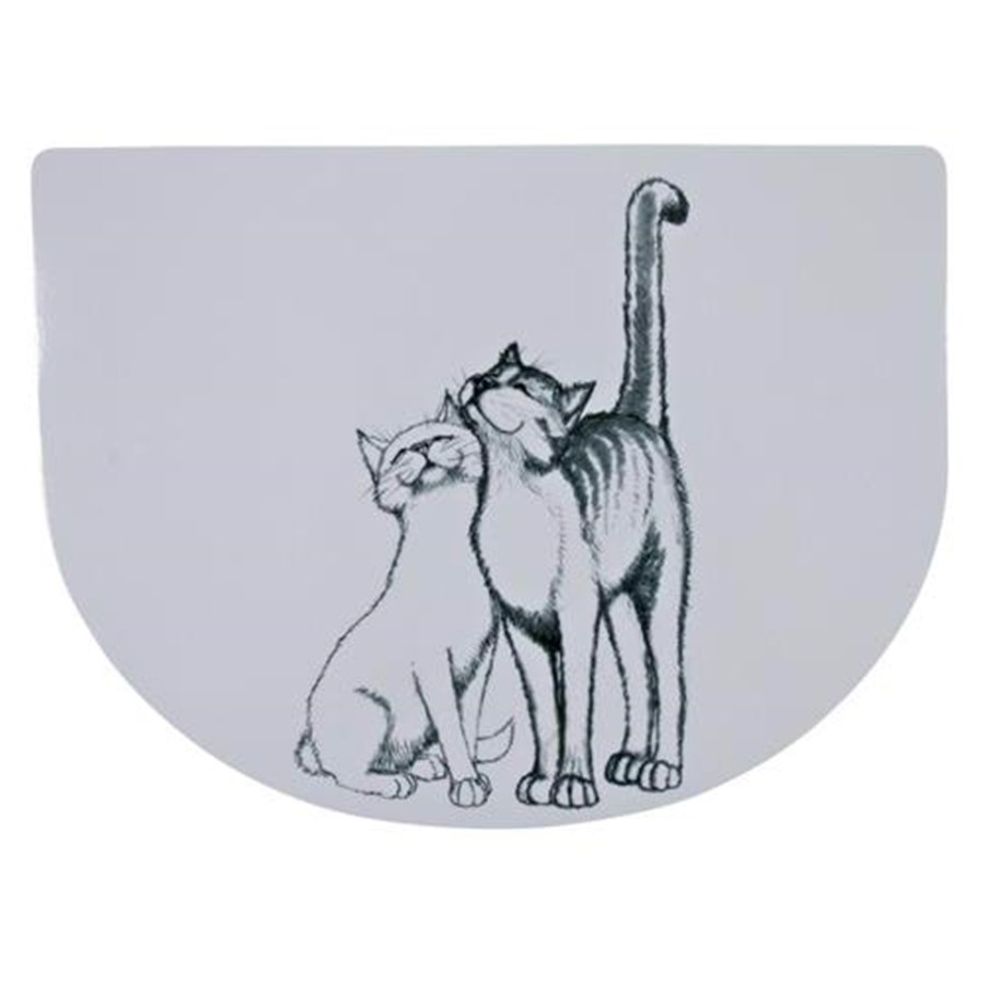 Katter - Trixie Place Mat Pussy Cats 40 × 30 cm white - TX24540