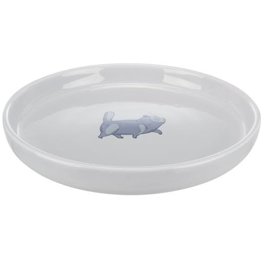 Katter - Trixie Ceramic bowl cat 0.6 l/ø 23 cm grey - TX24802