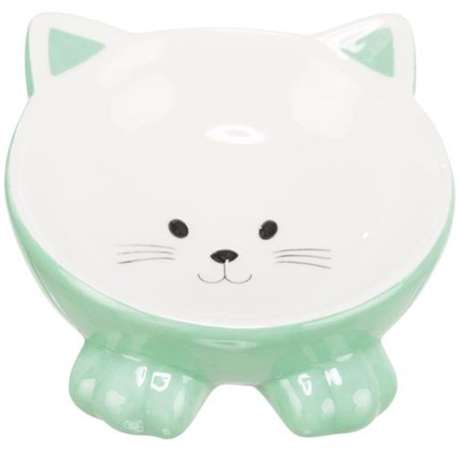 Katter - Trixie Ceramic Bowl cat 0.15 l/ø 14 cm assorted colours - TX24807