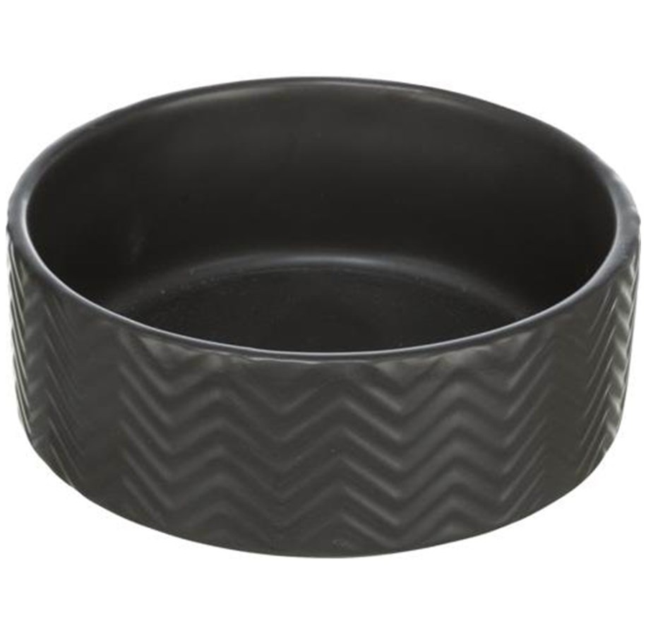 Hundar - Trixie Ceramic Bowl dog 0.4 l/ø 13 cm black - TX25020