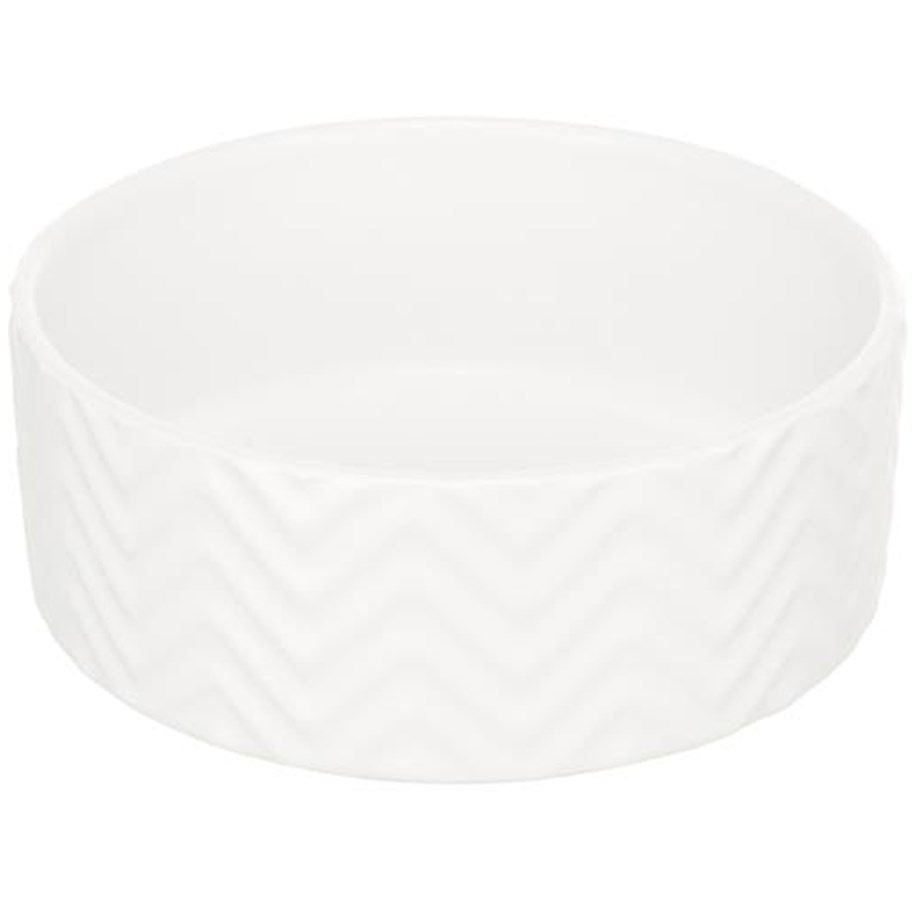 Hundar - Trixie Ceramic Bowl dog 0.9 l/ø 16 cm white - TX25024