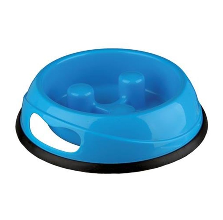 Hundar - Trixie Slow Feeding Plastic Bowl 0.45 l/ø 20 cm assorted colours - TX25031