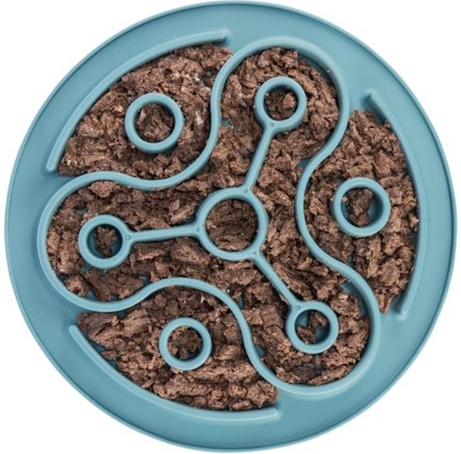 Hundar - Trixie Slow Feeding Food Mat ø 28 cm blue - TX25037