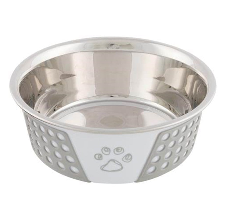 Hundar - Trixie Stainless Steel Bowl 0.75 l/ø 17 cm white - TX25256