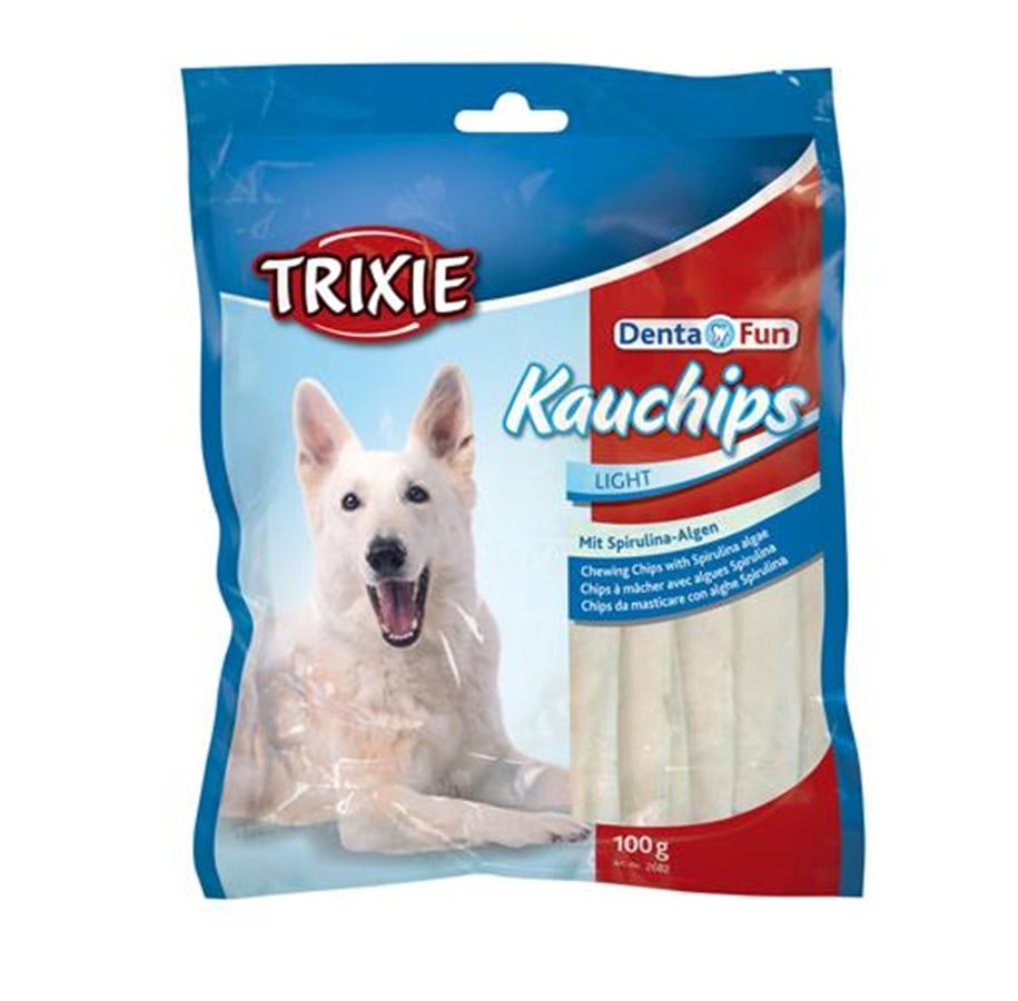 Hundar - Trixie Denta Fun Spirulina Chewing Chips packaged 100 g - TX2682