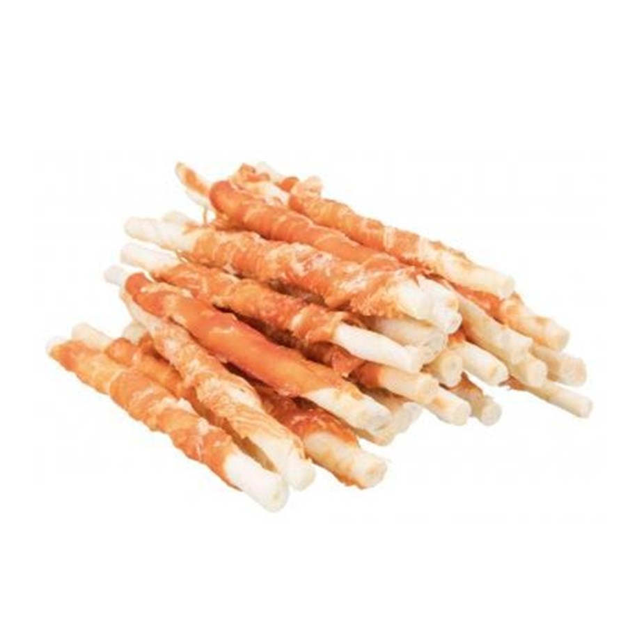 Hundar - Trixie Denta Fun Chicken Chewing Rolls 12cm 30pcs 240g - TX31378