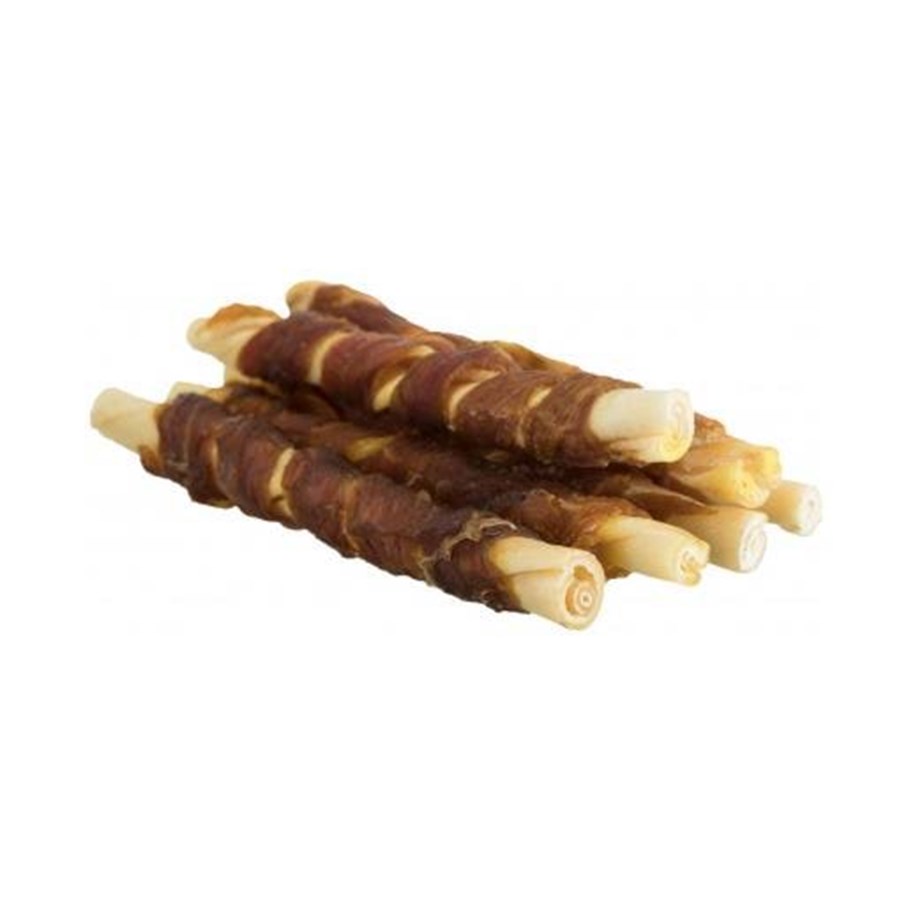 Hundar - Trixie Denta Fun Buffalo Chewing Rolls 12cm 5pcs 70g - TX31388