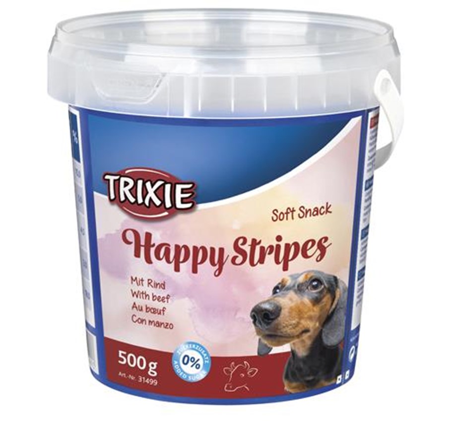 Hundar - Trixie Soft Snack Happy Stripes 500 g - TX31499
