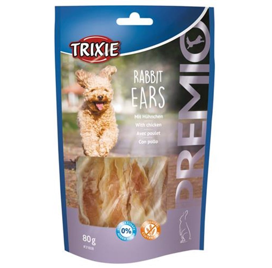 Hundar - Trixie PREMIO Rabbit Ears 80 g - TX31808
