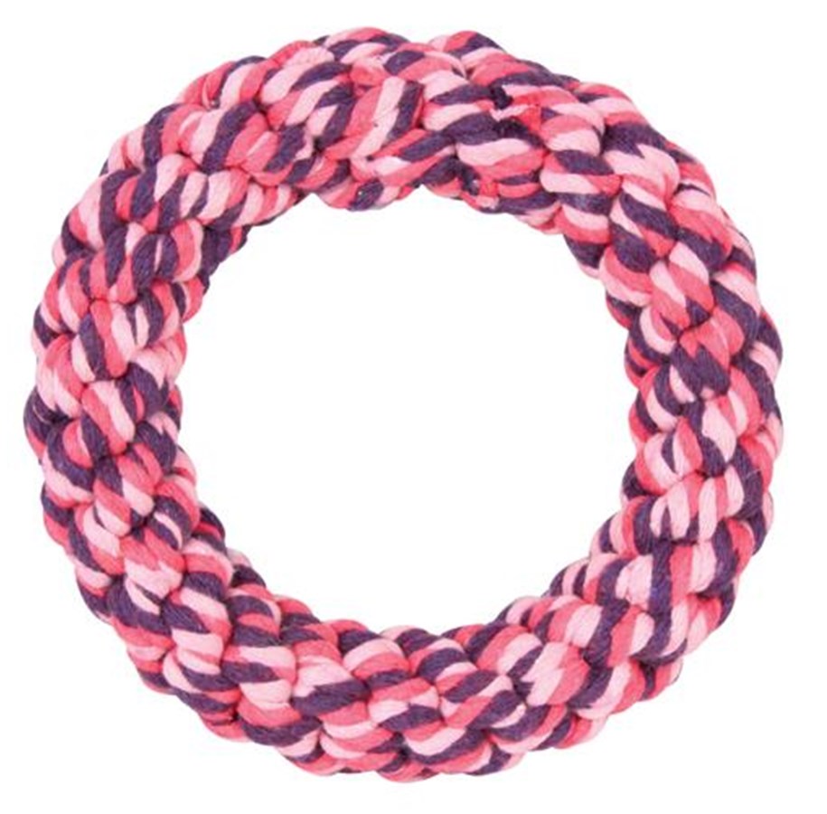 Hundar - Trixie Rope Ring ø 14 cm assorted colours - TX32655