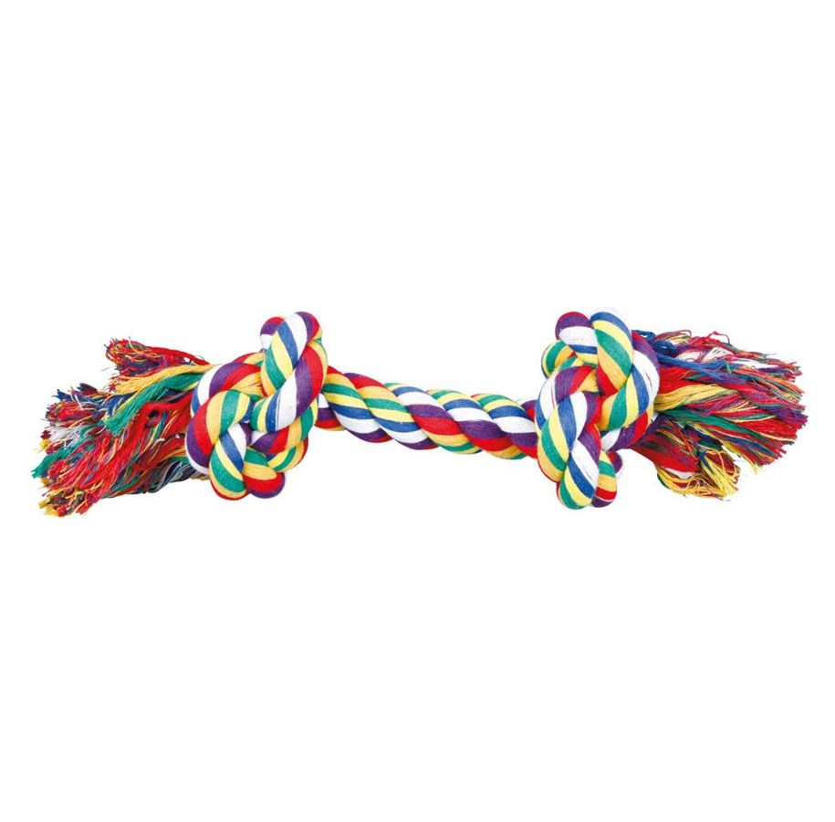 Hundar - Trixie Playing-Rope for Dogs 40cm assorted colours - TX3276