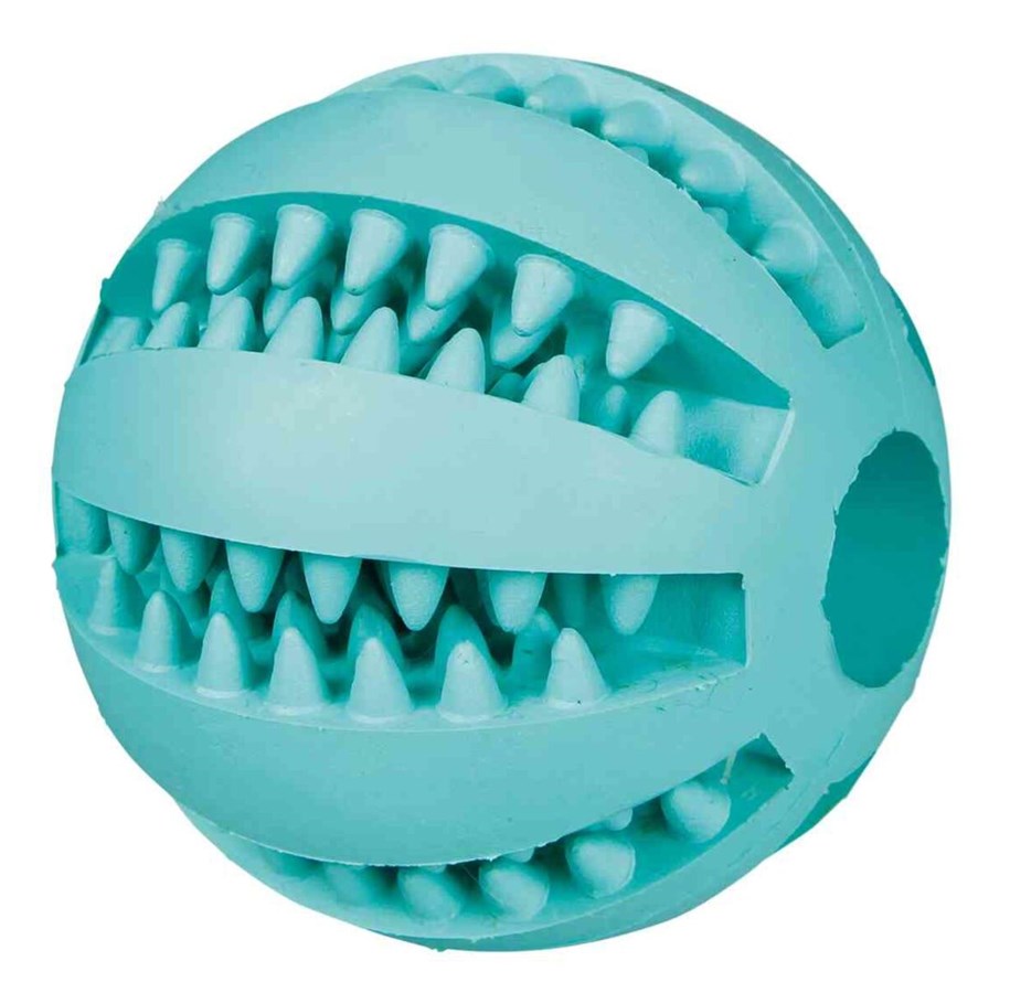 Hundar - Trixie Dog Toy Denta Fun Ball Rubber Mint Flavour 6cm - TX-32880