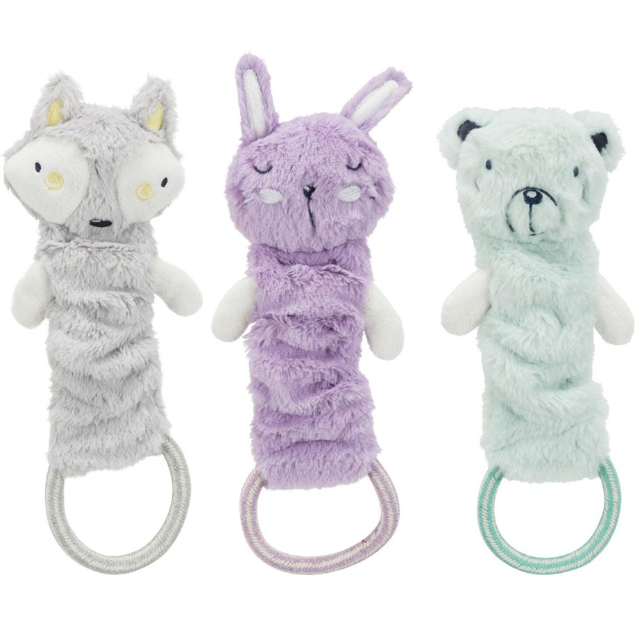 Hundar - Trixie Junior dangling toy 33 cm assorted colours - TX36179