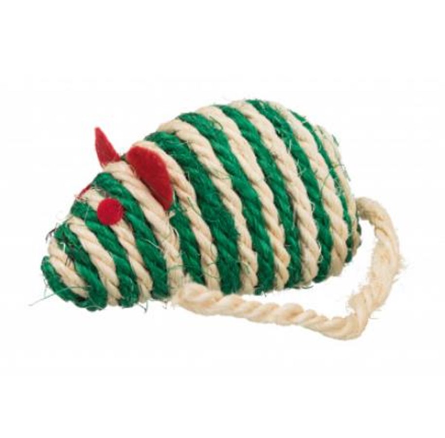 Katter - Trixie Sisal Mouse XXL 10 cm assorted colours - TX4074