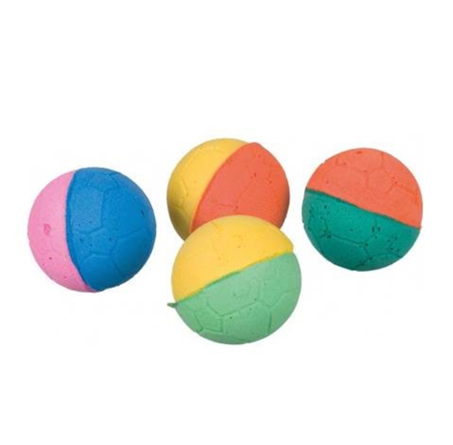 Katter - Trixie Set of Soft Balls ø 4.5 cm assorted colours - TX41100