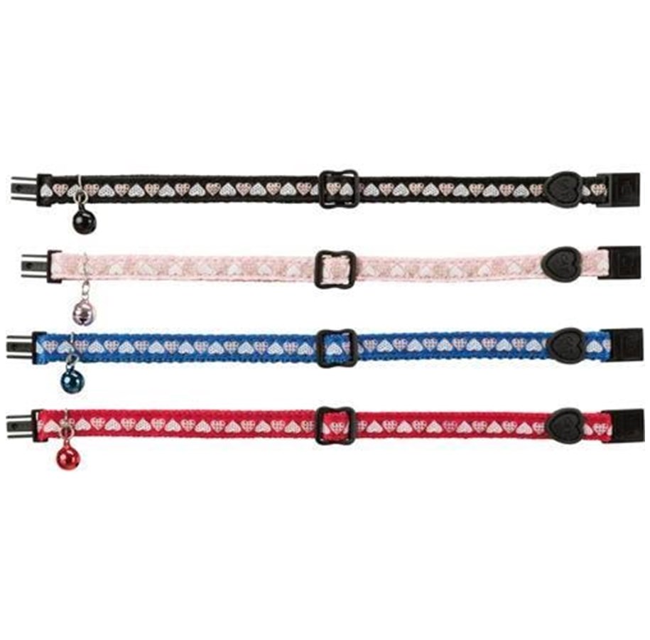 Katter - Trixie Cat collar hearts assorted colours - TX41905
