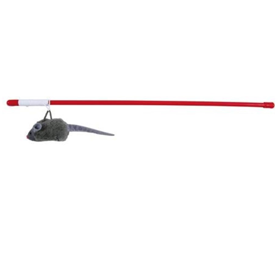 Katter - Trixie Playing Rod with Squeaky Mouse 47cm - TX4547