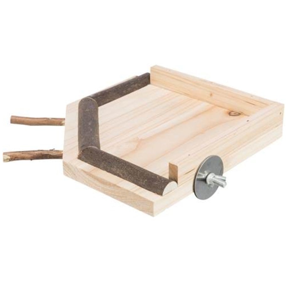 Fågelleksaker - Trixie Landing area with perches wood 19 × 19 cm - TX51698