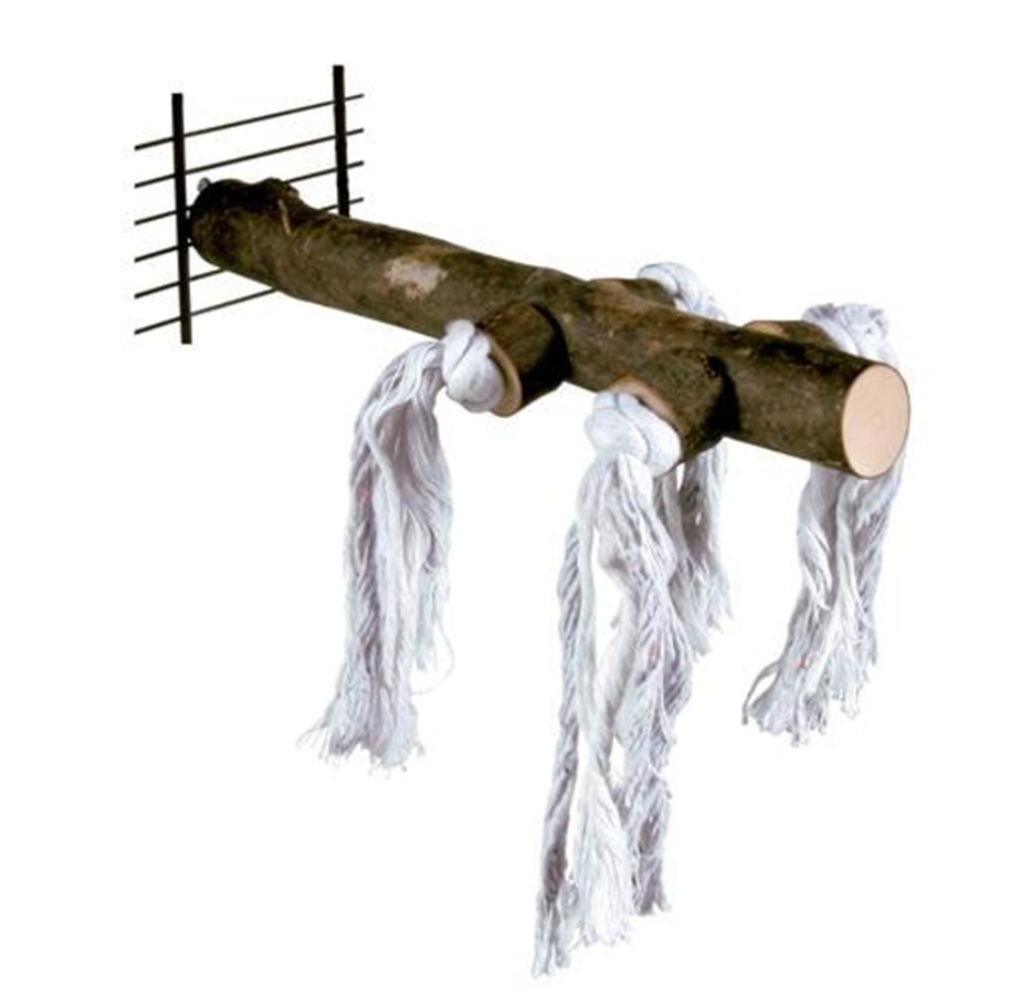 Fågelleksaker - Trixie Perch with Rope 25 cm/ø 25 mm - TX5889