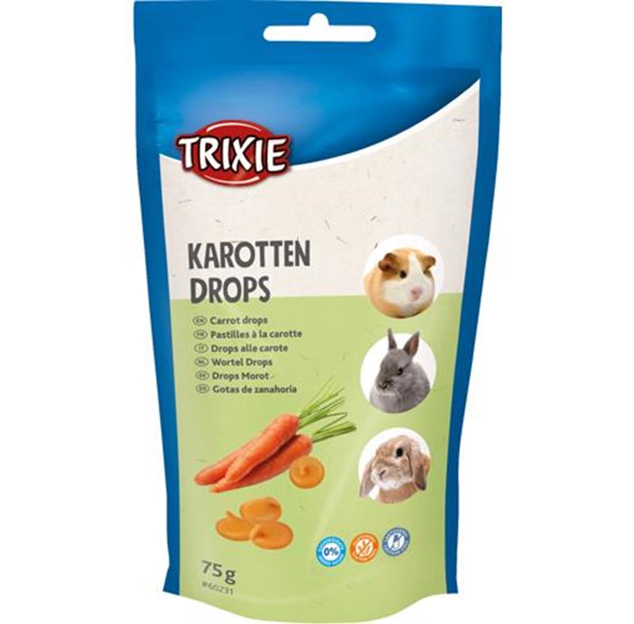 Gnagare - Trixie Carrot Drops 75g - TX60231